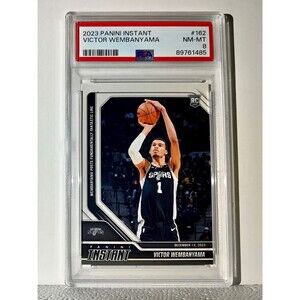Victor Wembanyama 2023-24 Panini #162 NBA Rookie Basketball Card 1 of 2582 PSA 8